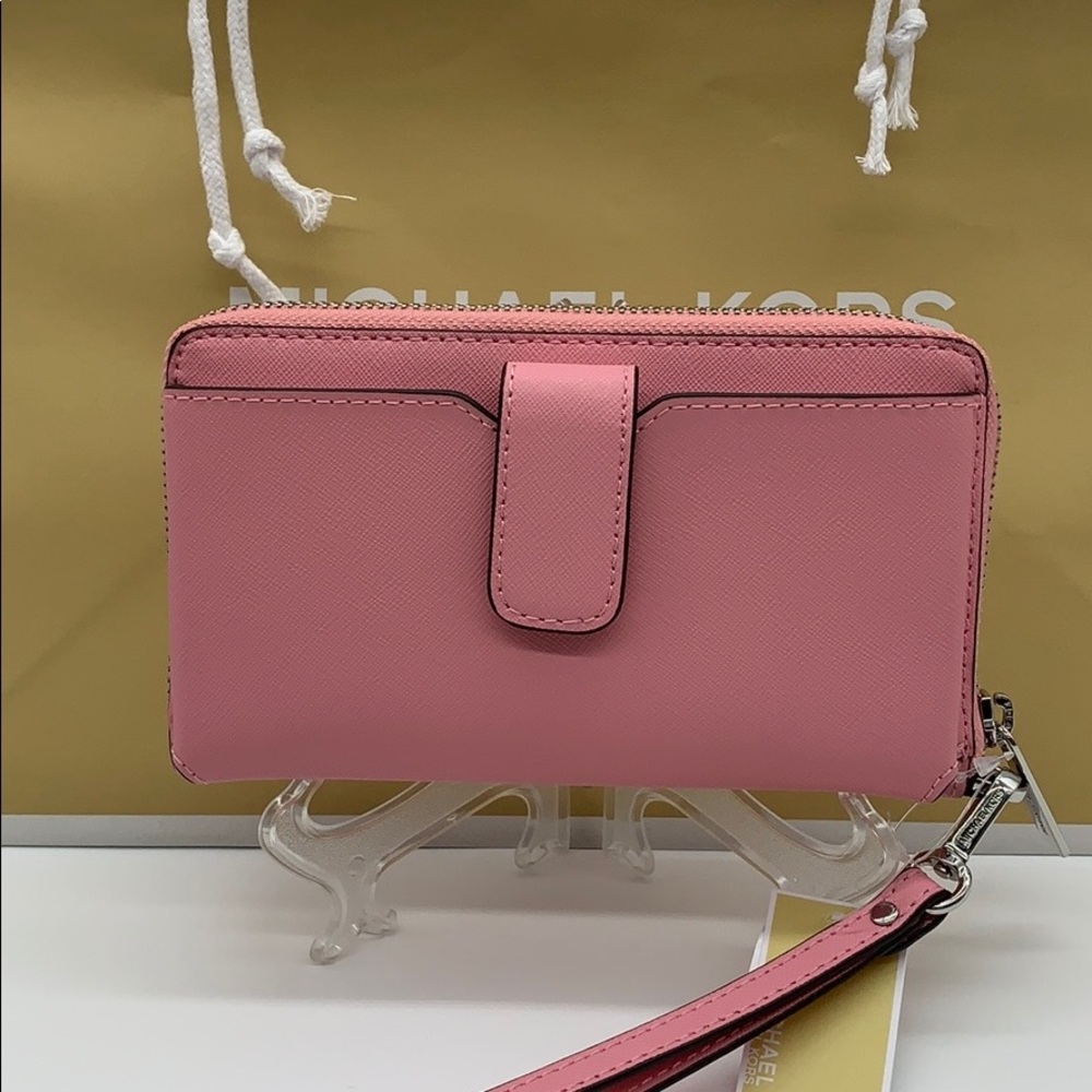 MICHAEL KORS MD ZA PHONE HOLDER WALLET Carnation - Picture 5 of 16